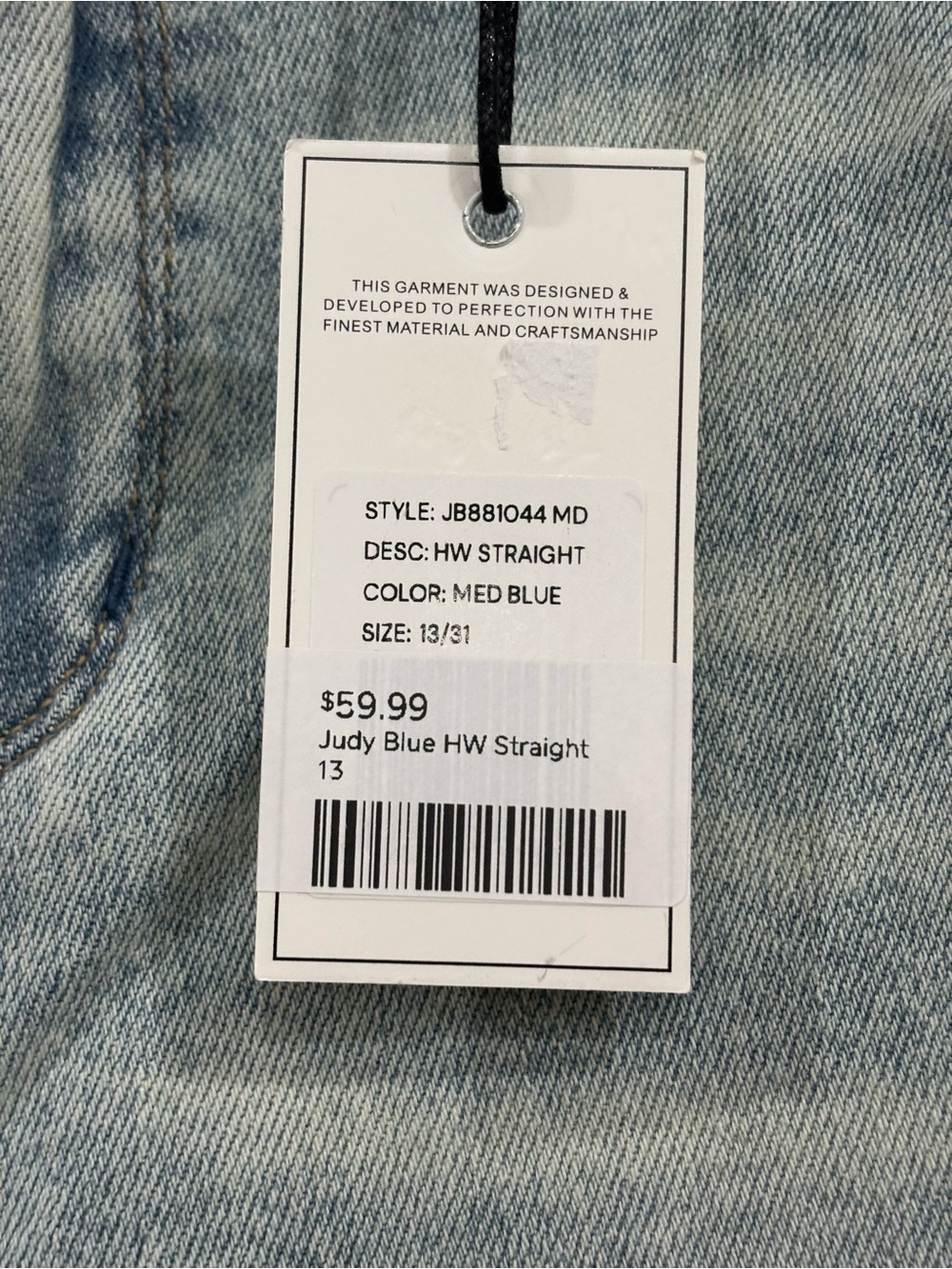 Judy Blue Light Wash Wide Leg Jeans - Picture 4 of 7